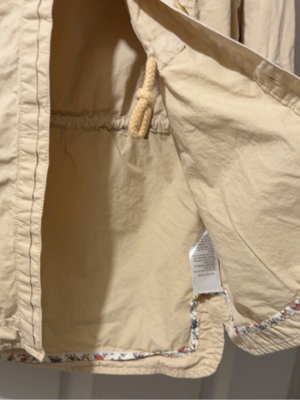 Teenie Weenie Beige Utility Safari Jacket Floral Detail Size M - Picture 6 of 6